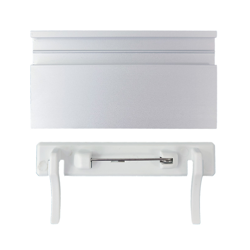 ID plate with safety pin 