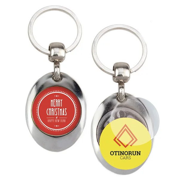 Elements for making metal keychains with token