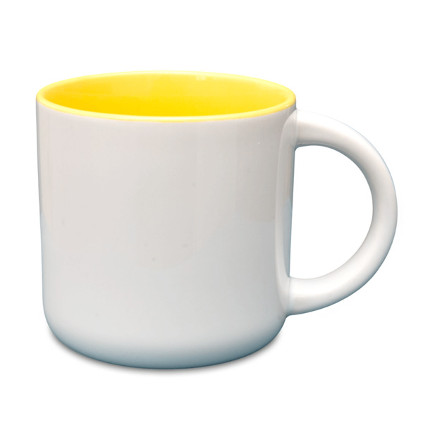 Wide mug for sublimation with colour inside