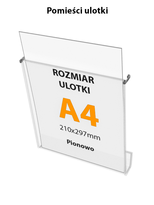 Prezenter na ulotki zestaw 5 kieszeni A4