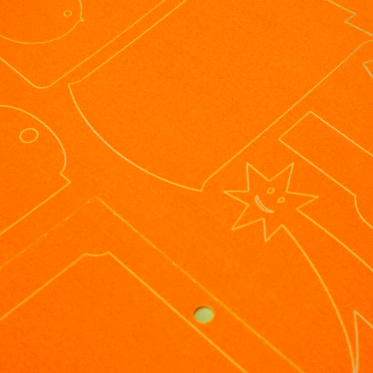 Self-adhesive fluorescent orange paper for laser printers and copiers