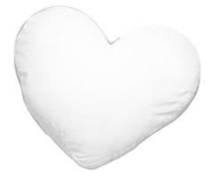 Heart cushion cover for sublimation printout with zip - 10 pieces