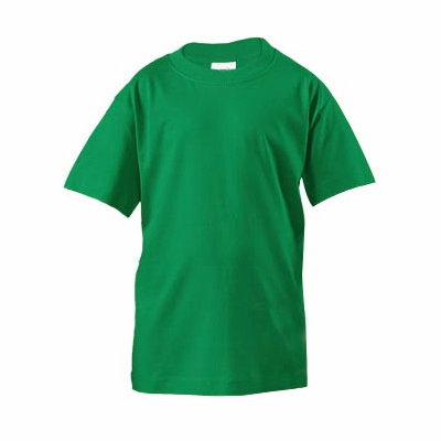 T-shirt kelly green for children - size L - age of 12-14 150g