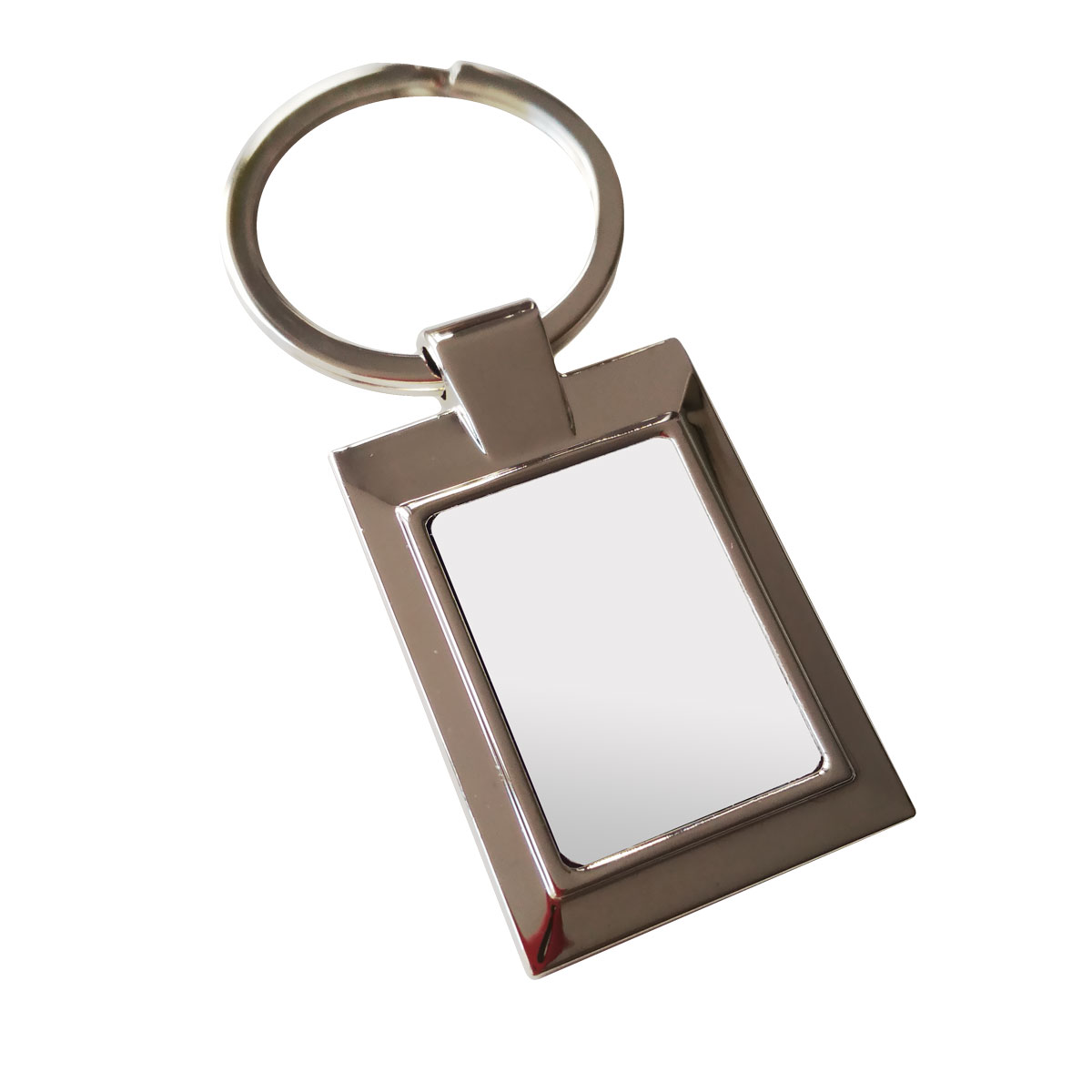 Metal rectangular keychain for sublimation overprint