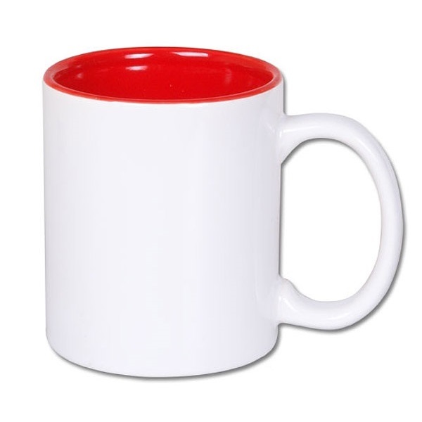 Inside color outside white sublimation mug