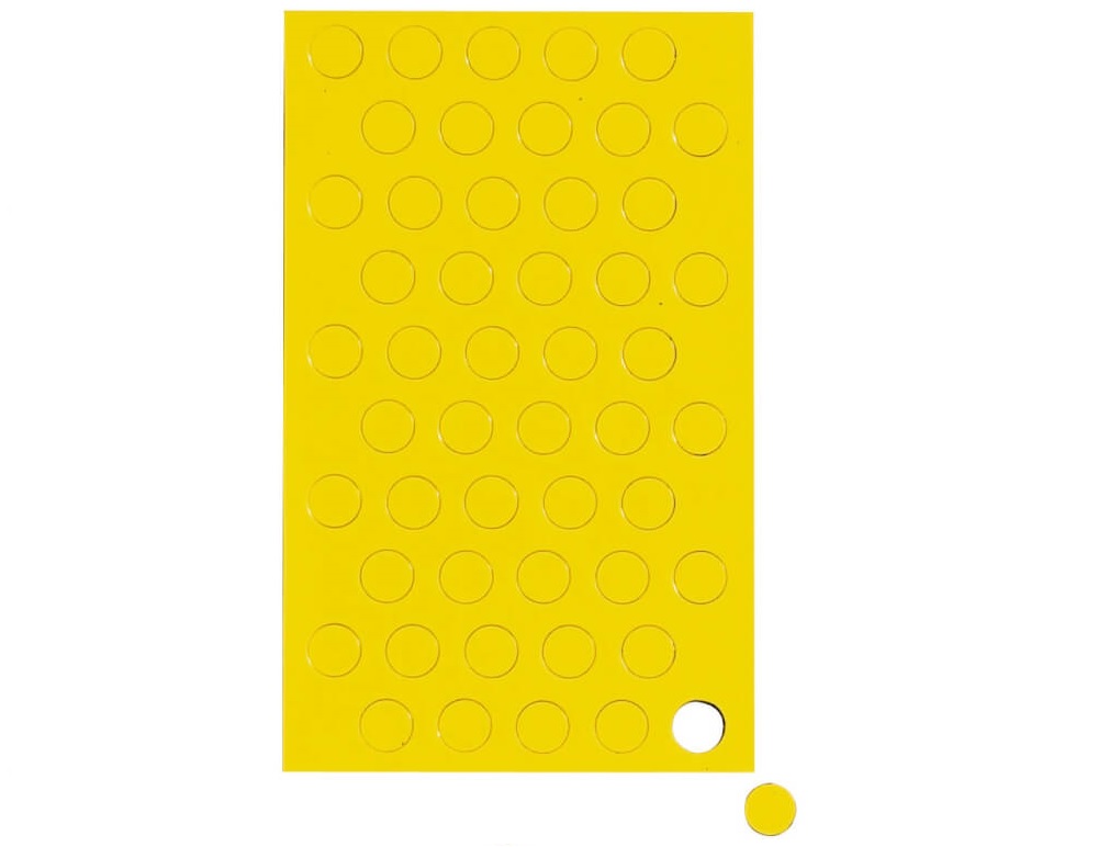 Geometryczne symbole magnetyczne - żółte kółka