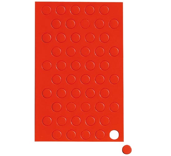 Magnetic symbols - circles (diameter 10 mm) - red