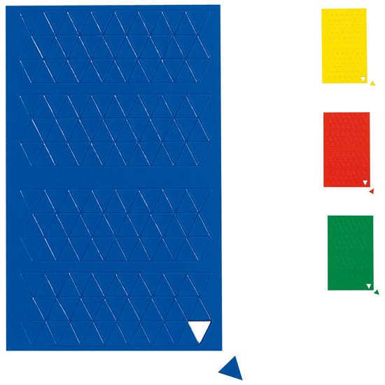 Geometryczne symbole magnetyczne - niebieskie trójkąty