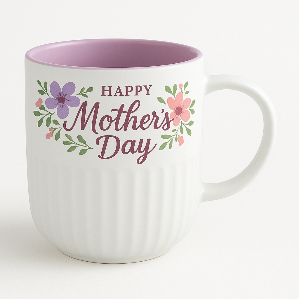 Sublimation Mug - Ribbed Surface, Coloured Inner