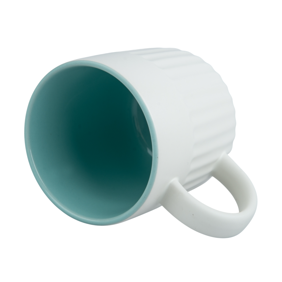 Sublimation Mug - Ribbed Surface, Coloured Inner