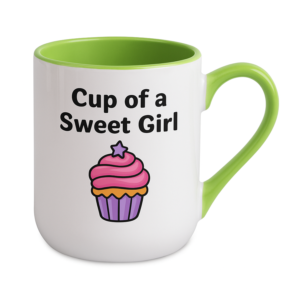 Kubek do sublimacji kawowy z kolorowym wnętrzem i uchem - większy