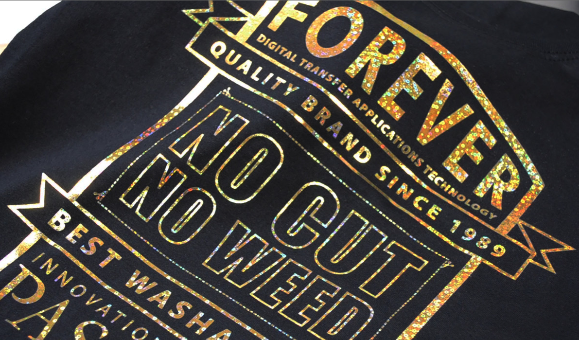 DTF Effect film for gilding with hot stamping foils