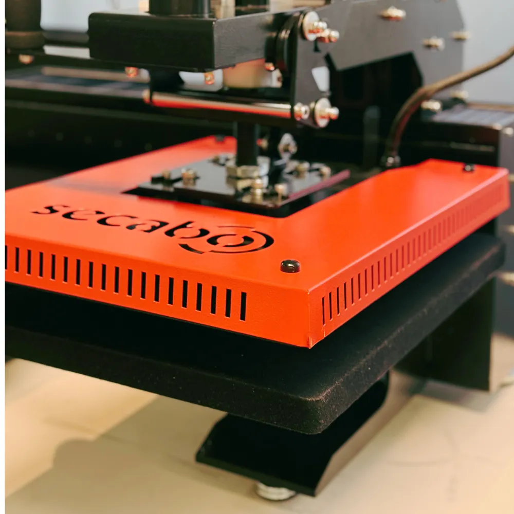 TPD7 SMART x Laser Secabo - prasa transferowa do powierzchni płaskich dwupłytowa pneumatyczna