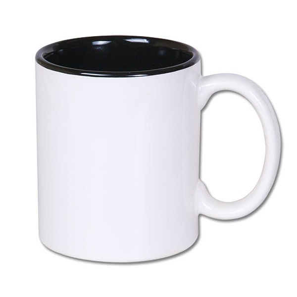 Inside color outside white sublimation mug