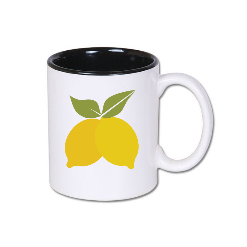 Inside color outside white sublimation mug