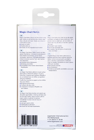 Magic Chart Notes - elektrostatyczne suchościeralne karteczki z markerem