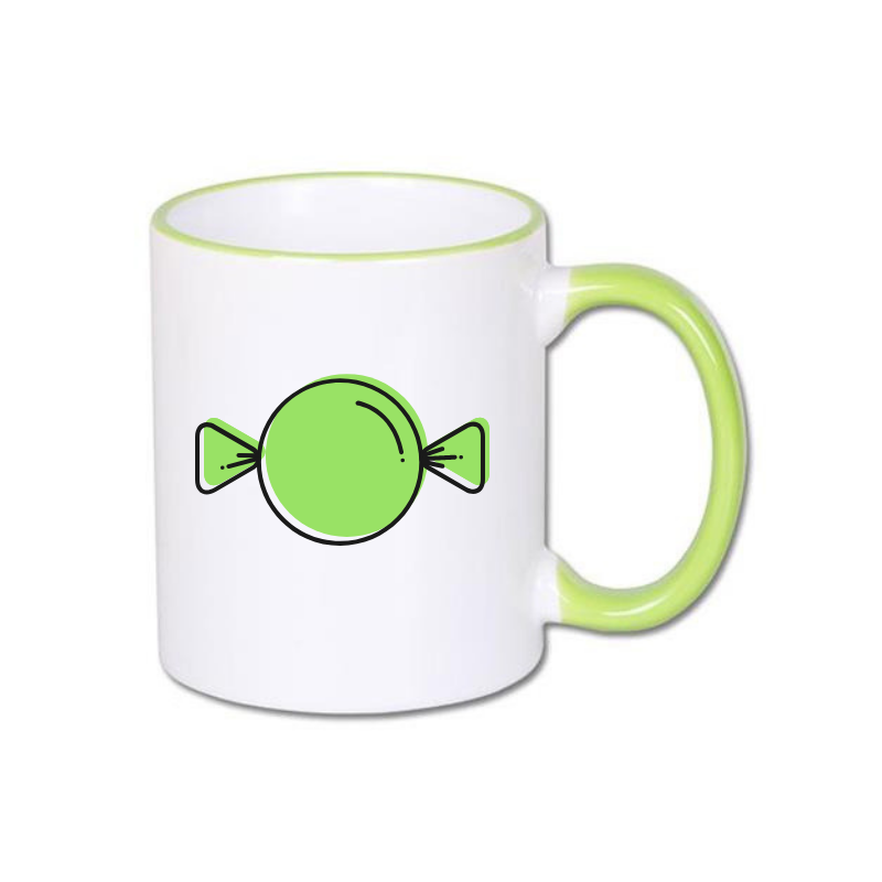 Color handle sublimation mug