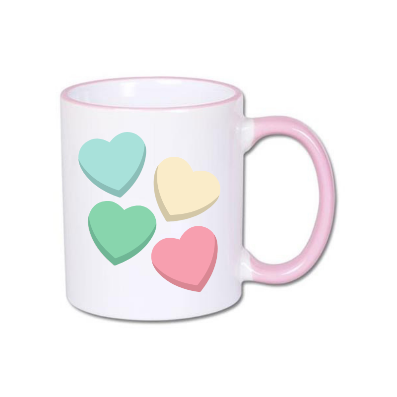 Color handle sublimation mug