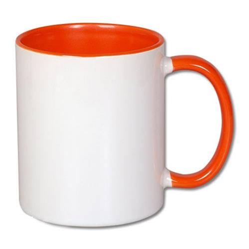 Inside and handle color sublimation mug