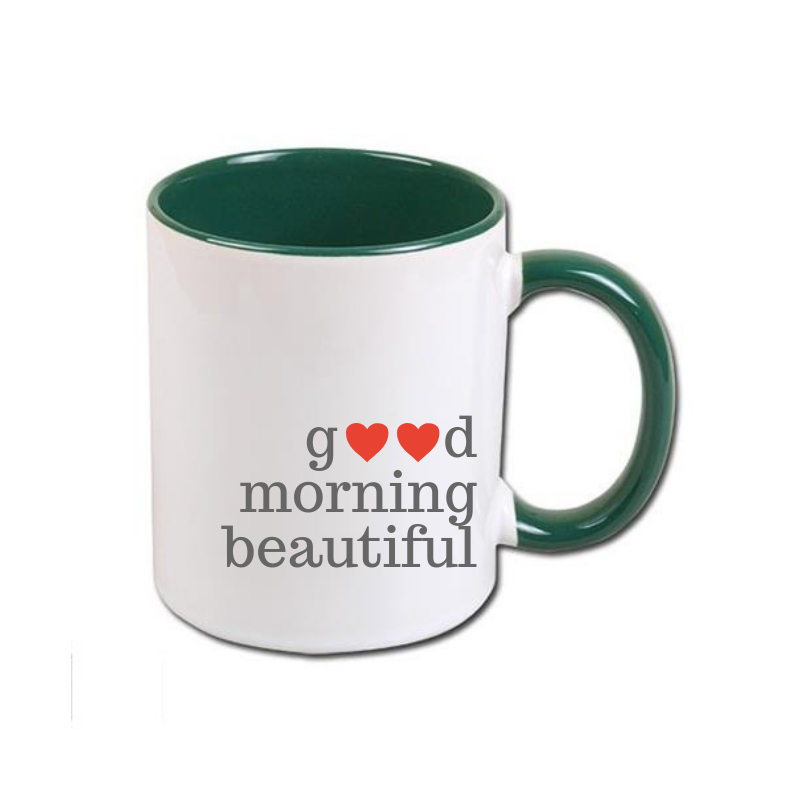 Inside and handle color sublimation mug