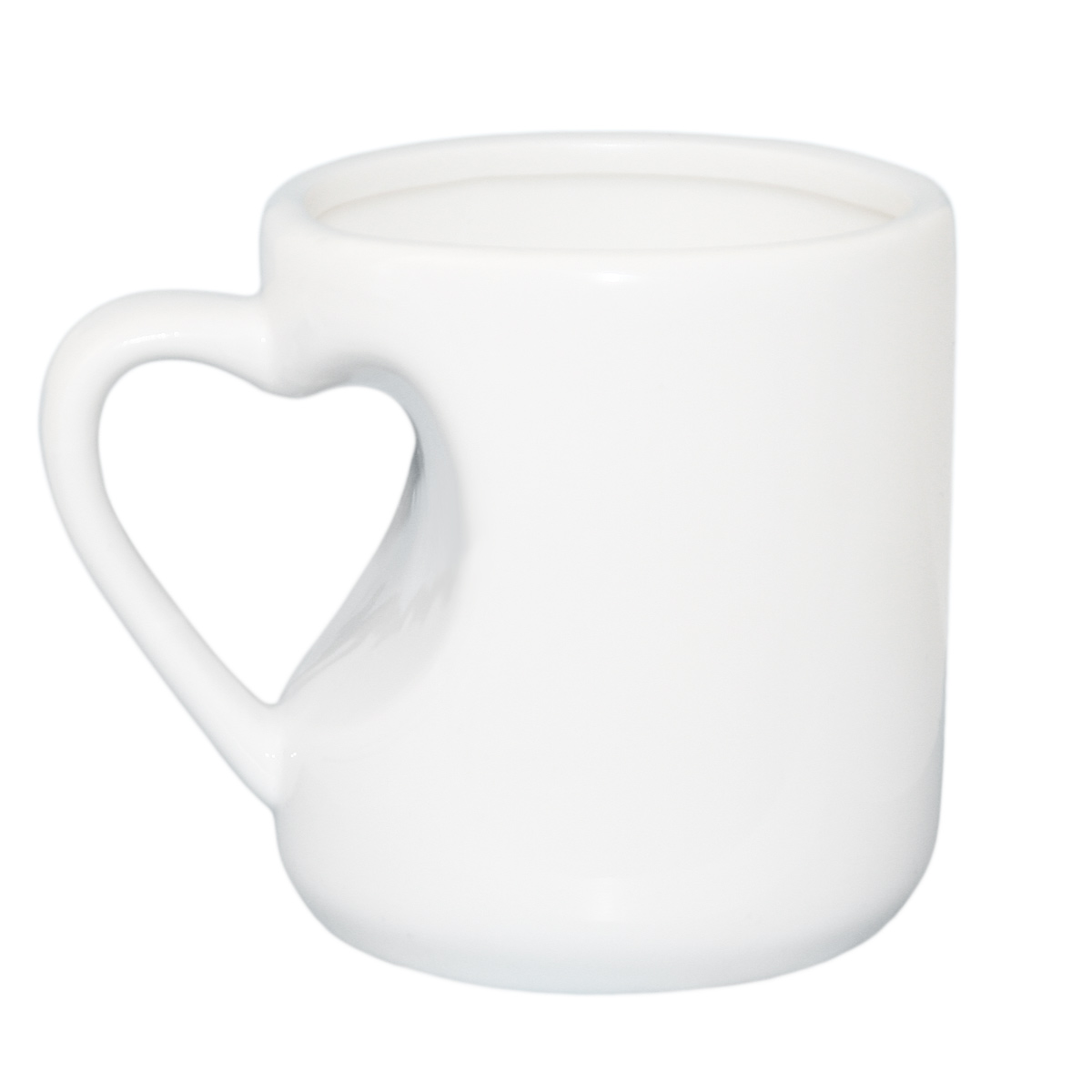 Sublimation mug with heart shape handle