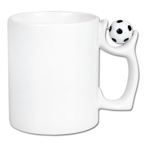 Sublimation mug with a ball on handle