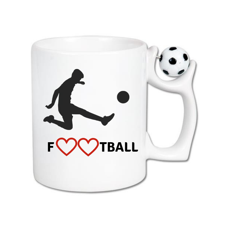 Sublimation mug with a ball on handle