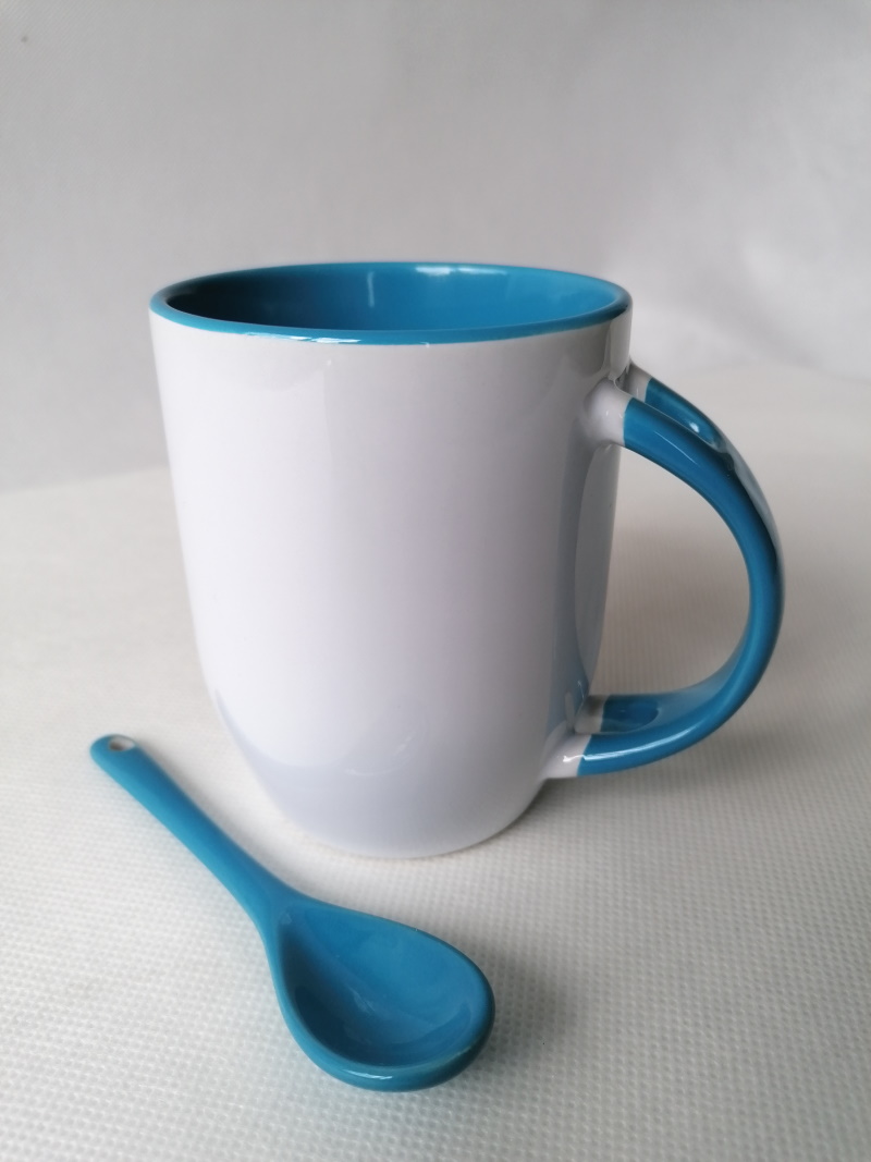 Mug for sublimation printout with spoon