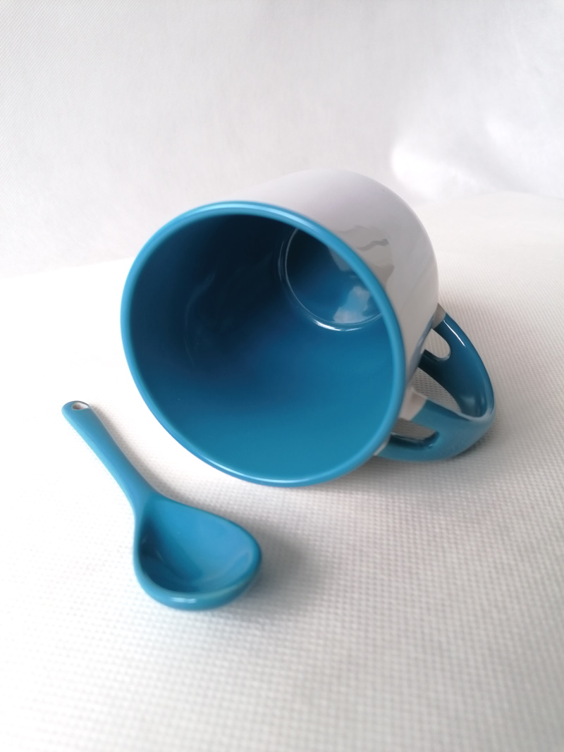 Mug for sublimation printout with spoon