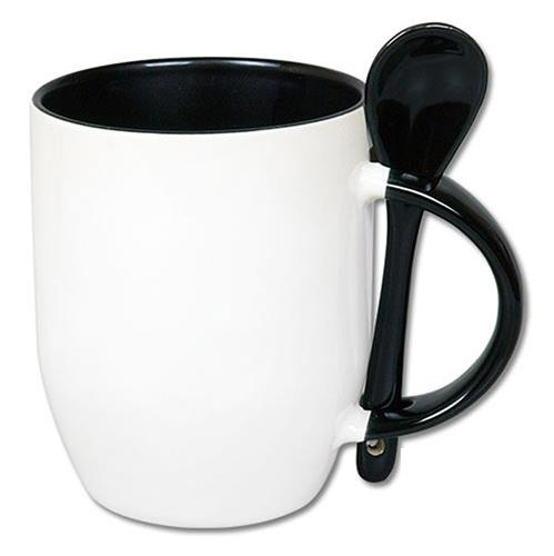 Mug for sublimation printout with spoon