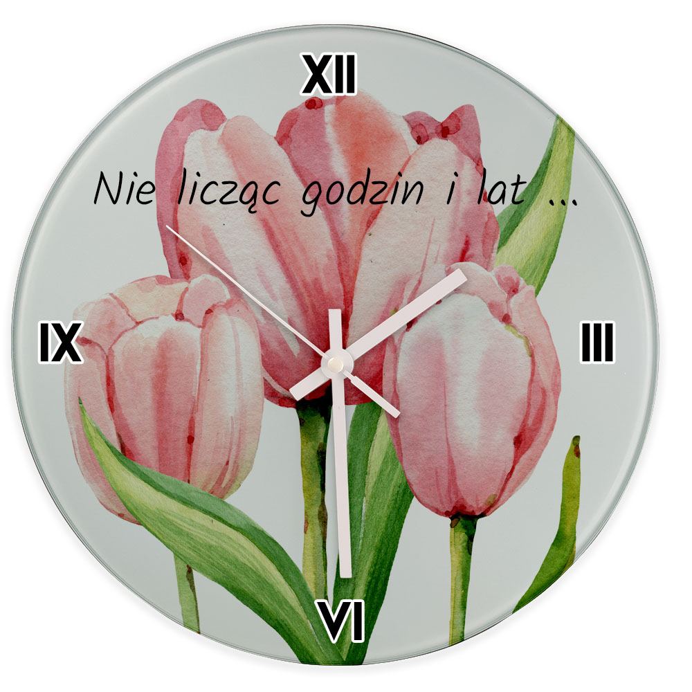 Glass clock for sublimation