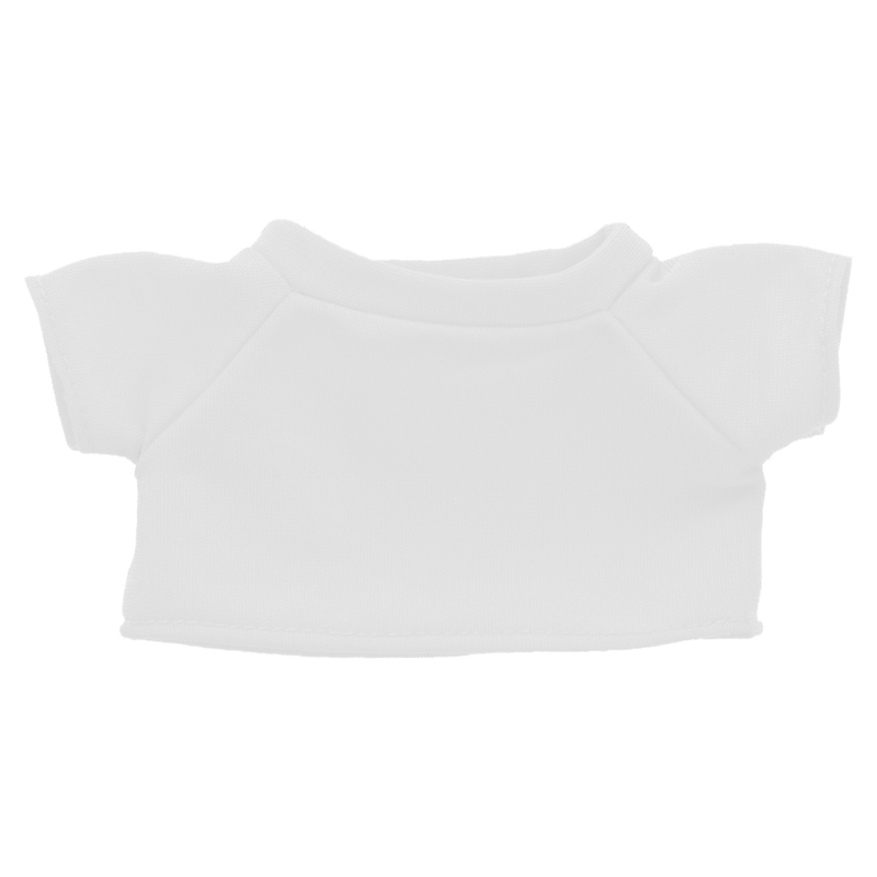 Brązowy-jasny pluszowy miś z białą koszulką do nadruku