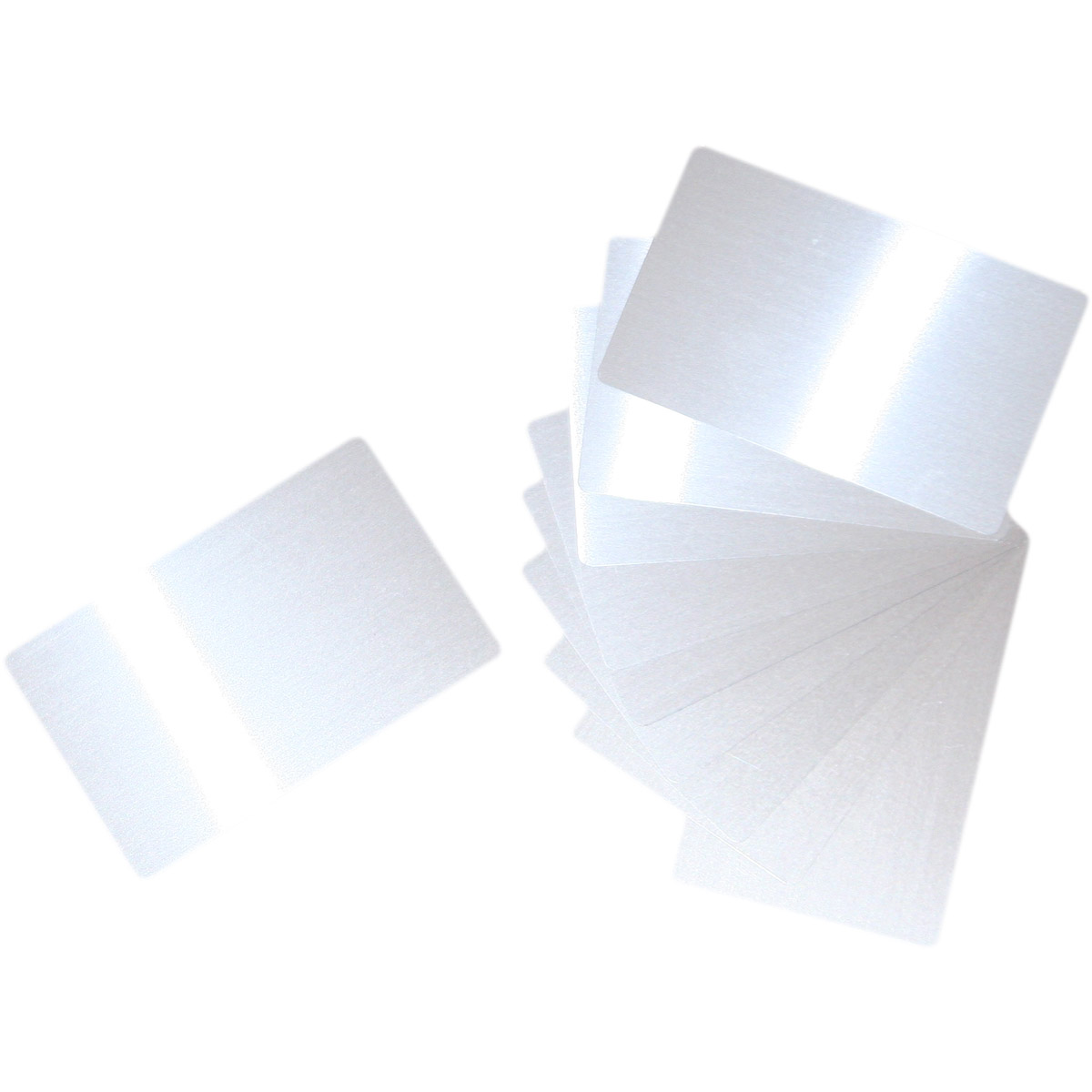 Aluminium business card for sublimation overprint - silver