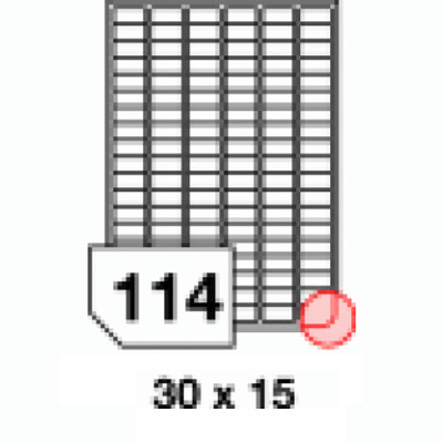 Self-adhesive labels rounded corners for all types of printers- 114 labels on a sheet