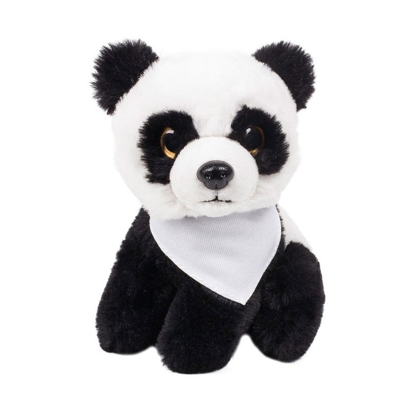 Pluszowa panda z białą chustą do sublimacji