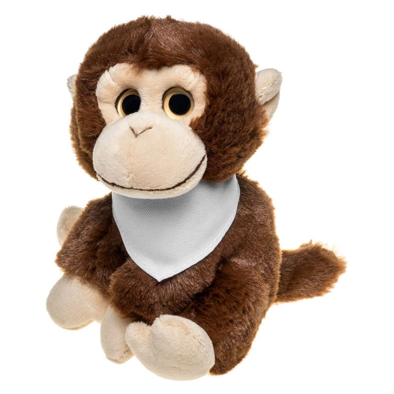 Teddy monkey with a white scarf for sublimation