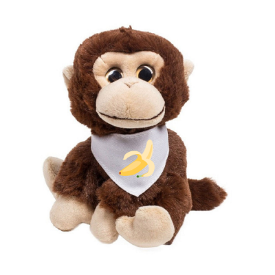 Teddy monkey with a white scarf for sublimation