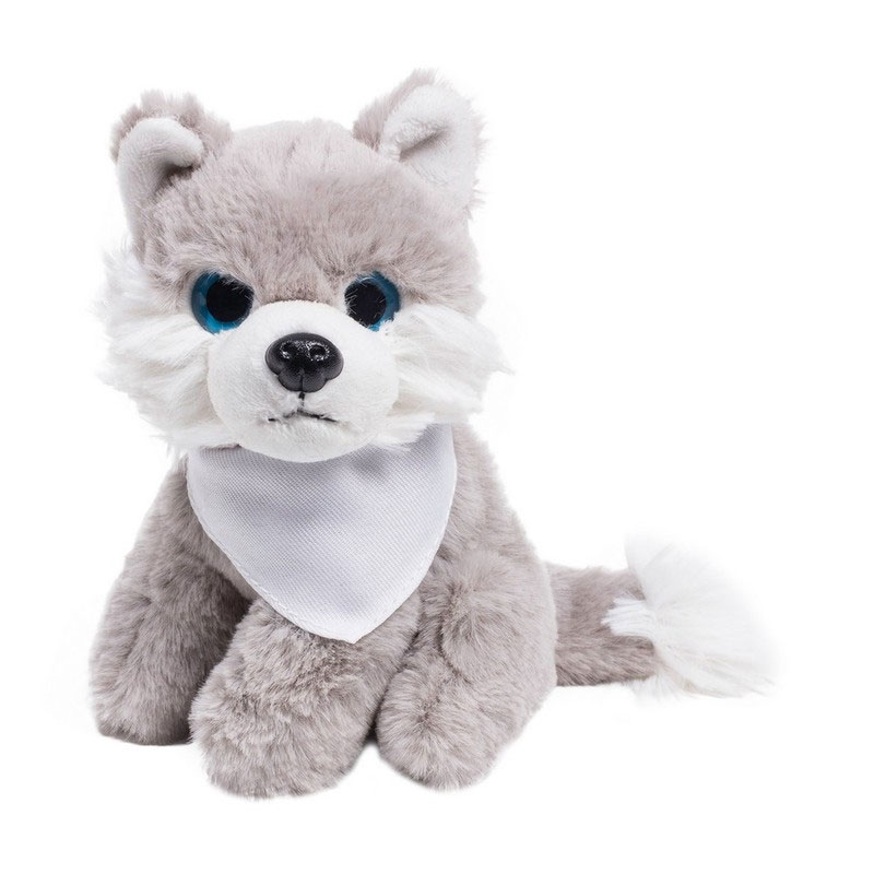 Teddy wolf with a white scarf for sublimation