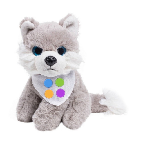 Teddy wolf with a white scarf for sublimation