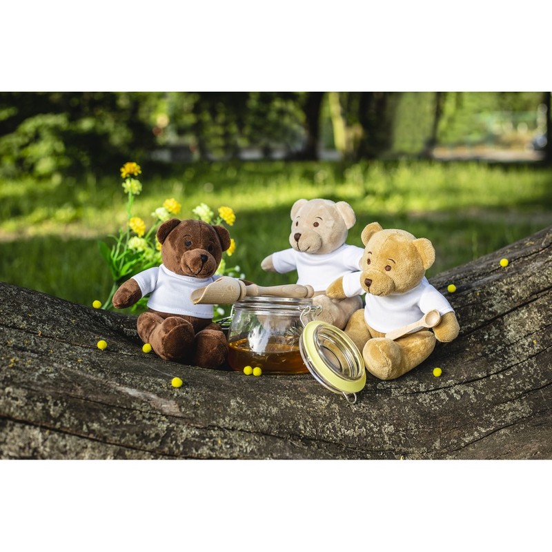 Dark-Brown teddy bear with T-shirt suitable for sublimation