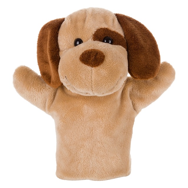 Dog hand puppet suitable for printing