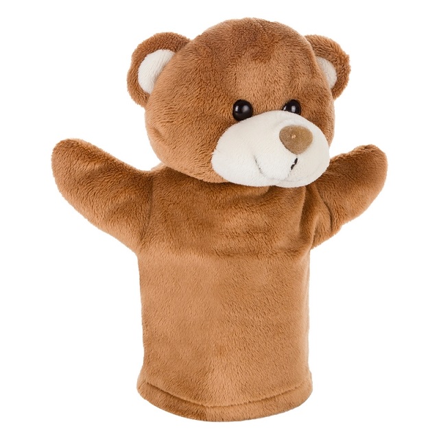 Teddy bear hand puppet suitable for printing Dimension 23 cm