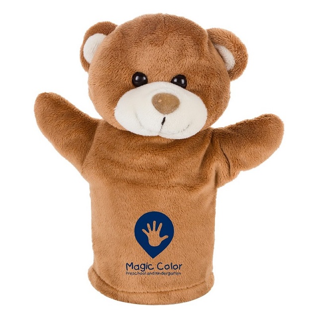 Teddy bear hand puppet suitable for printing