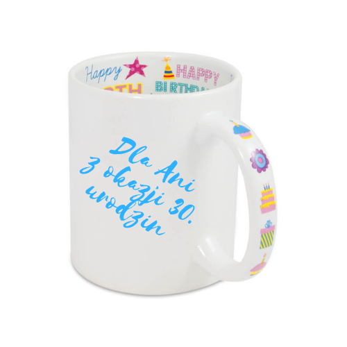 Happy Birthday mug for sublimation overprint