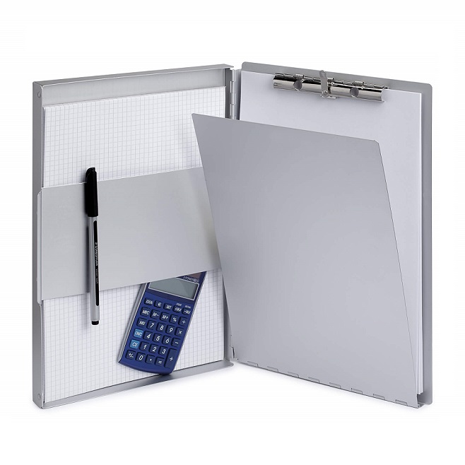 Aluminium clipboard MAULassist with storage box