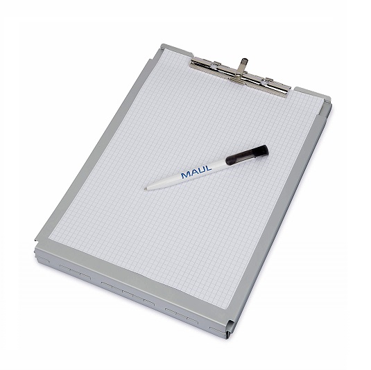 Aluminium clipboard MAULcase with storage box