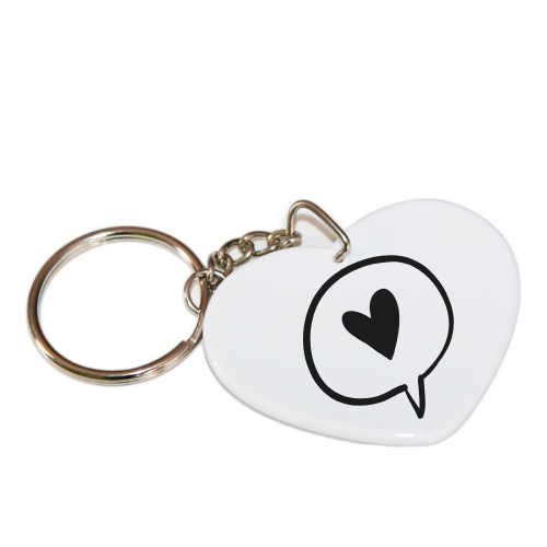 Heart-shaped key chain for sublimation overprint - 25 pieces