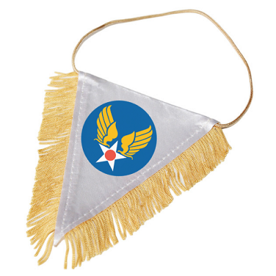 Triangular pennant with gold fringes for sublimation - 25 pieces