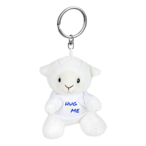 Key ring plushy sheep with t-shirt for sublimation