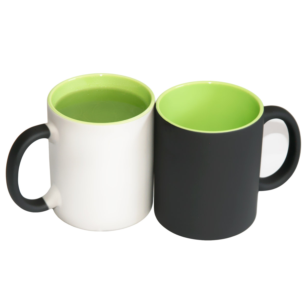 Matte color changing sublimation mug with color inside